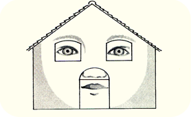 Haus mit Gesicht